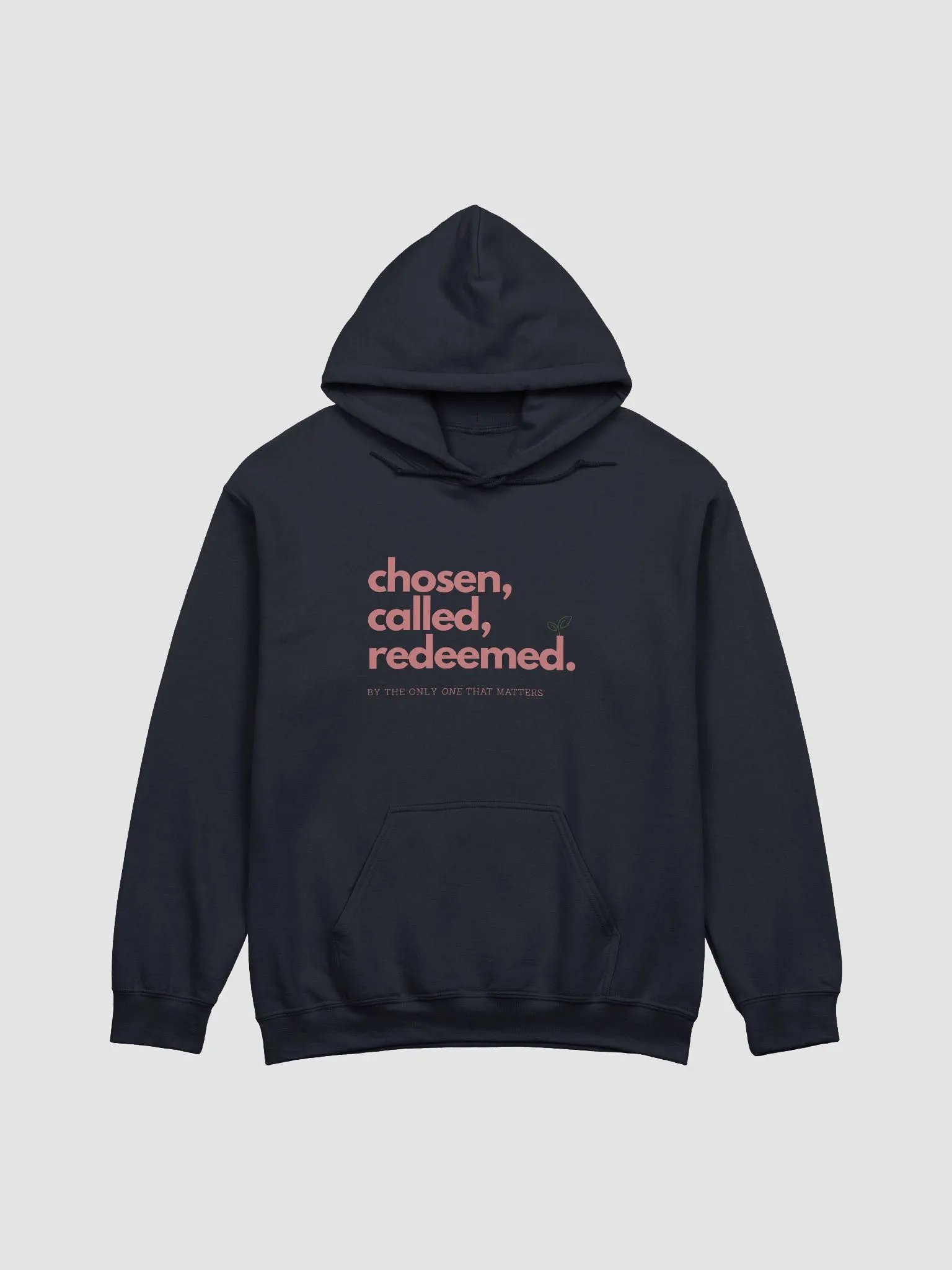 Chosen, Called, Redeemed Unisex Hoodie (Pink Text) product image (2)