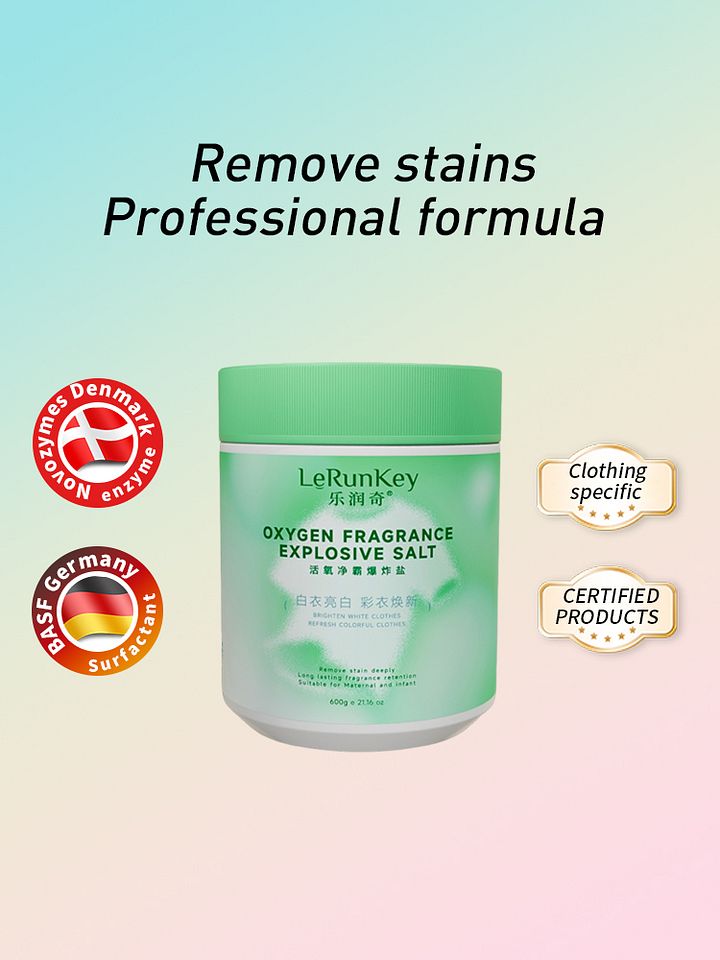 lerunkey Active Oxygen Cleaner Explosive Salt Brightening White Clothes Revitalizing Colored Clothes 600g product image (1)