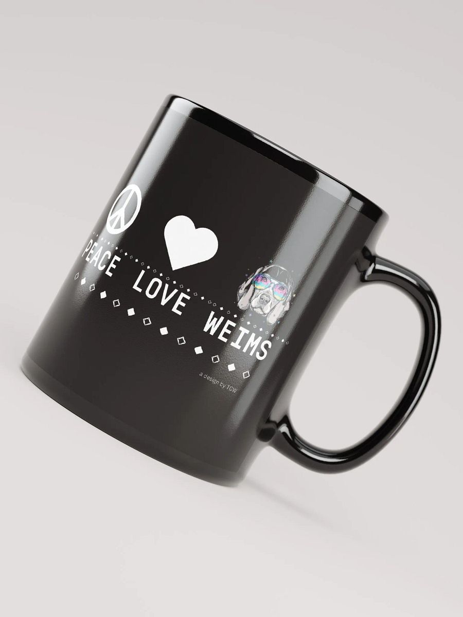 Peace Love Weims - Black Glossy Mug product image (3)