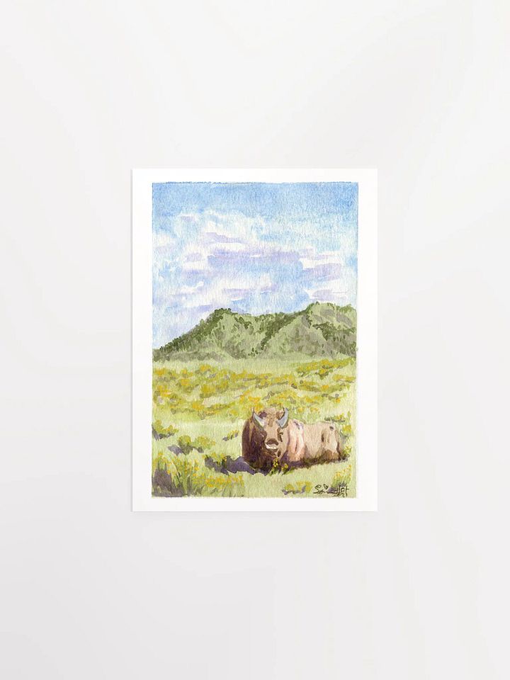 Yellowstone Bison Watercolor Print product image (3)