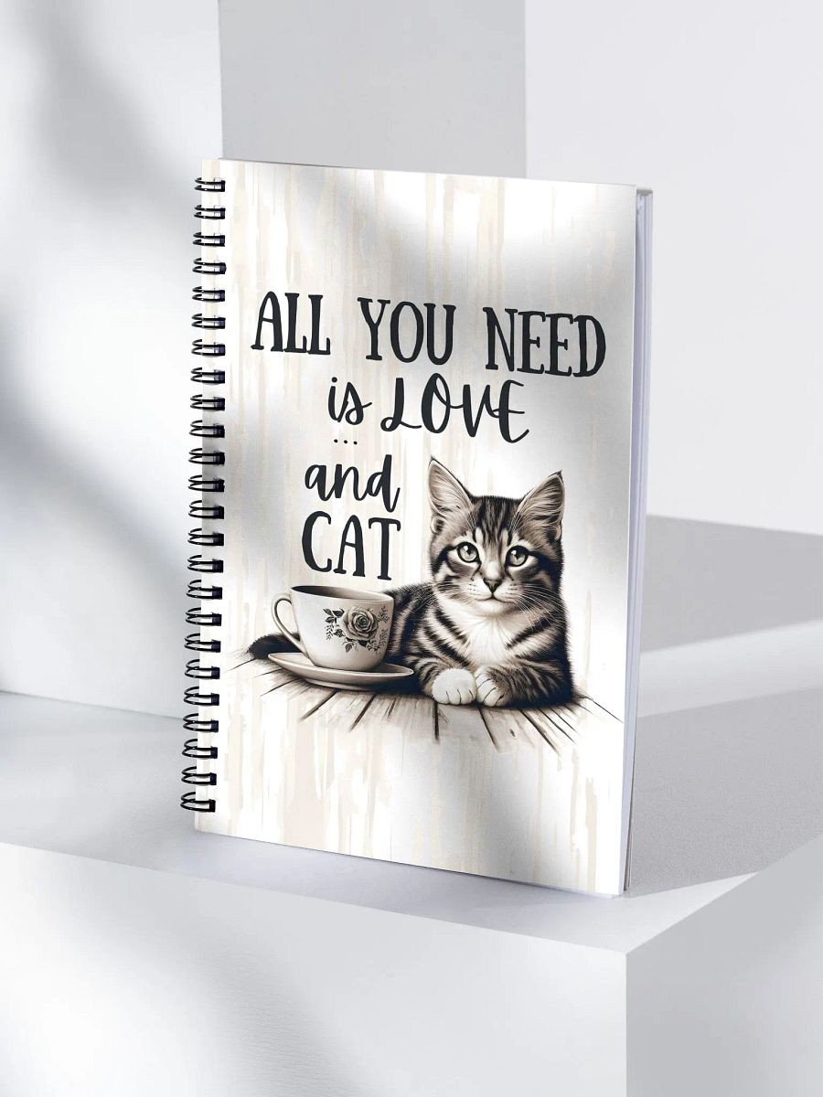 Love & Cat Spiral Notebook product image (4)