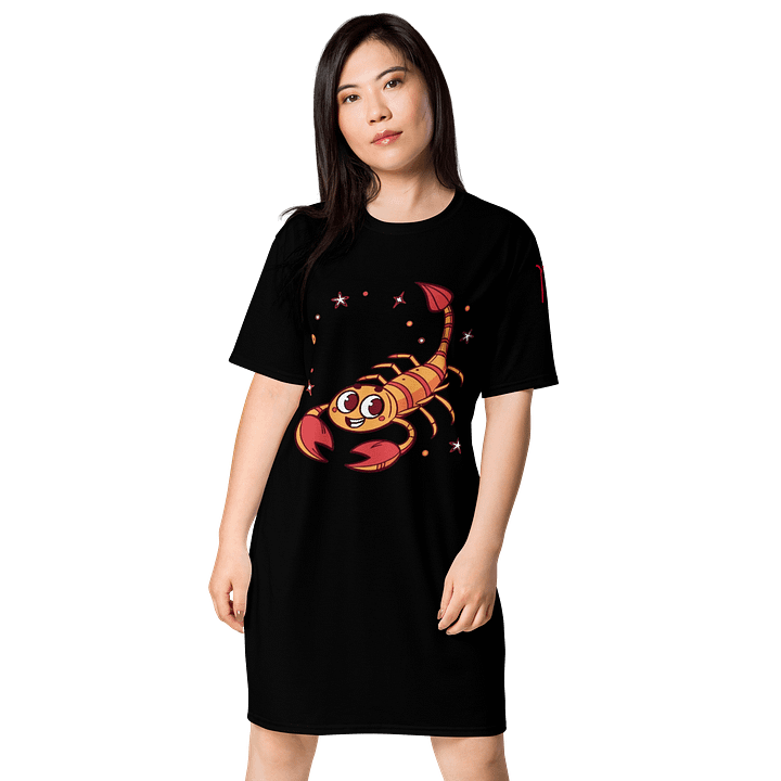 Cloudy Scorpio Watercolor T-Shirt Dress product image (1)