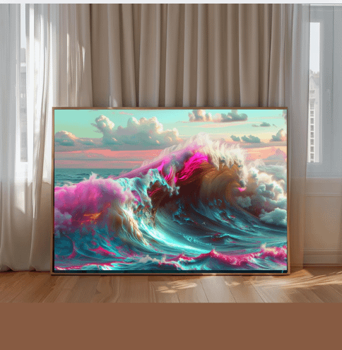 Neon Waves Wall Art product image (4)