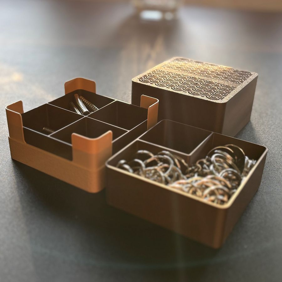 Custom Jewelry Box with Seigaiha Pattern product image (8)