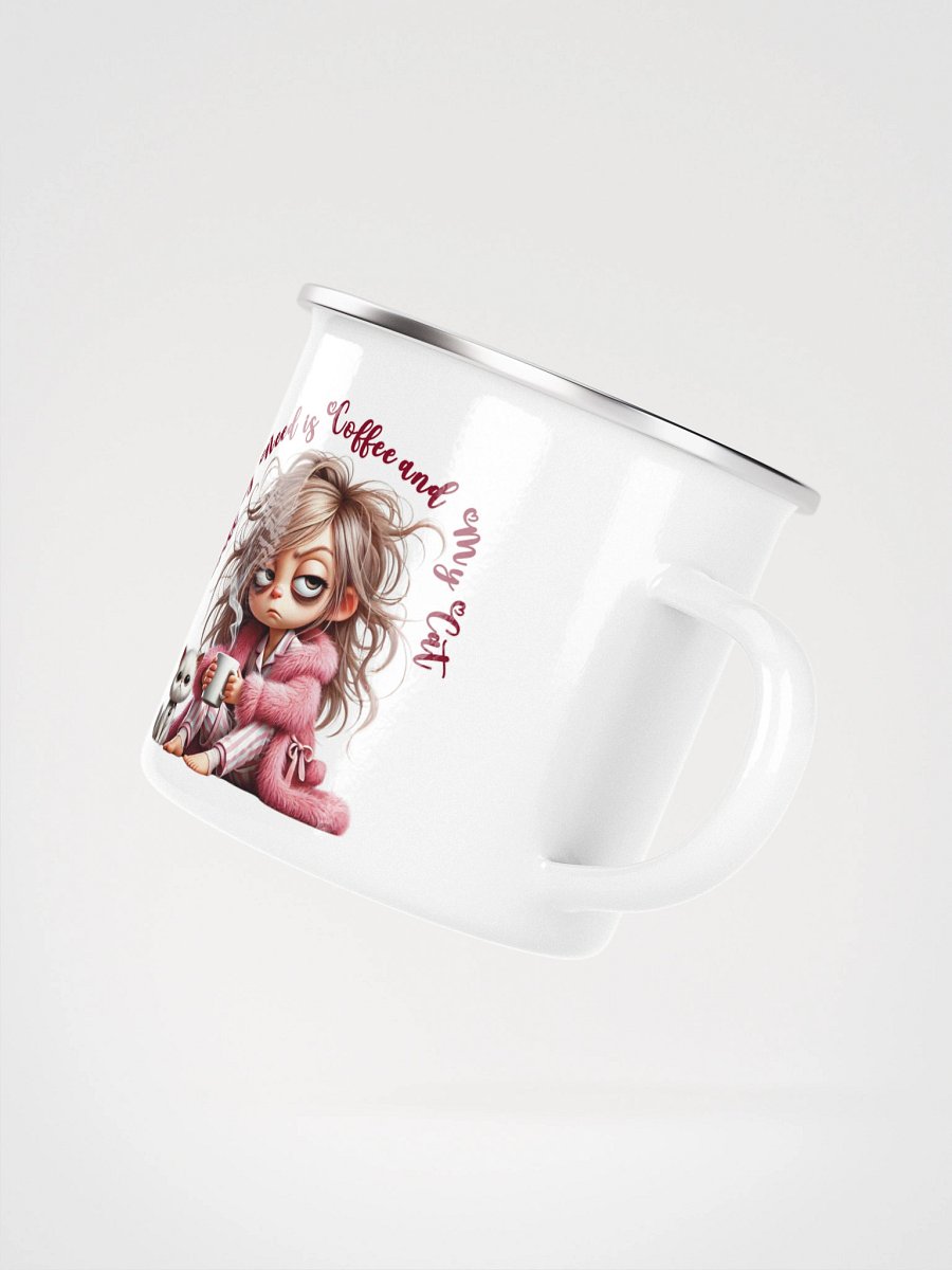 All I Need Is Coffee and a Cat Enamel Mug product image (3)