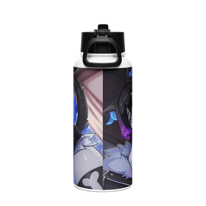 Purrfectly Ghostly Stainless Steel Wifu Water Bottle product image (2)