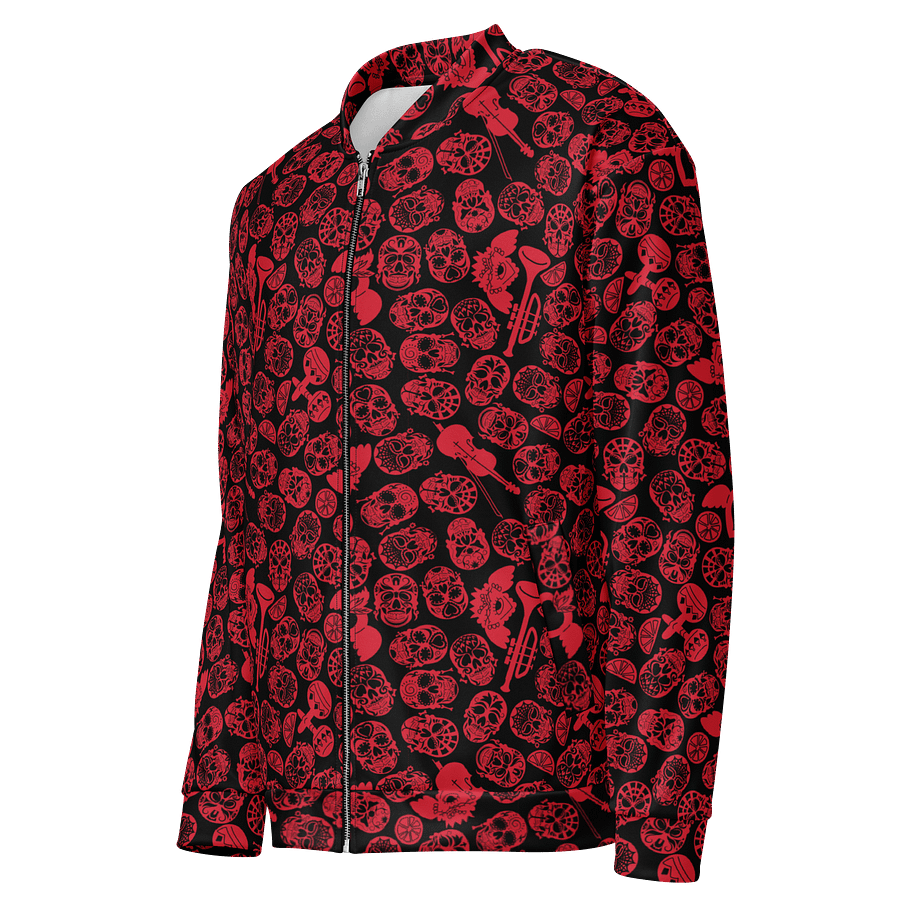 Red Skull Pattern Bomber Jacket product image (3)