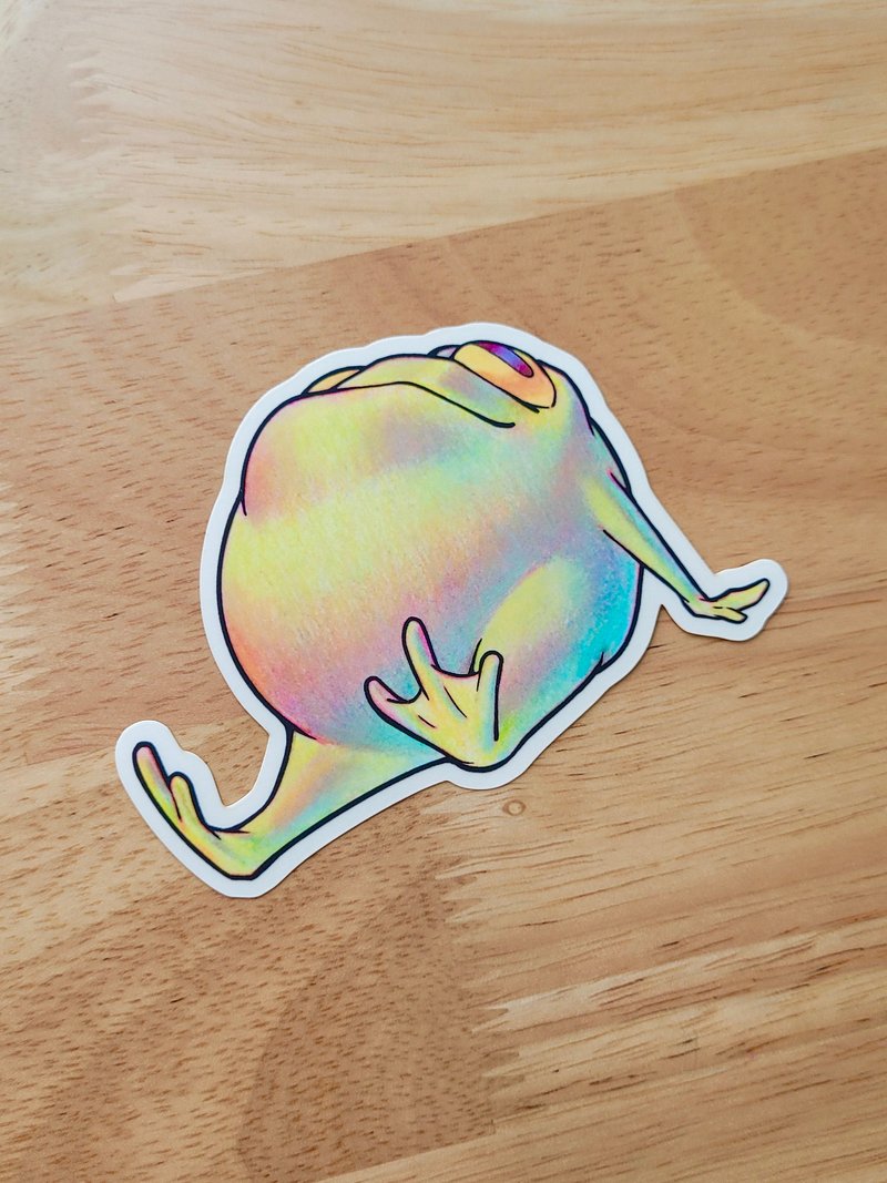 Delighted Frog Sticker