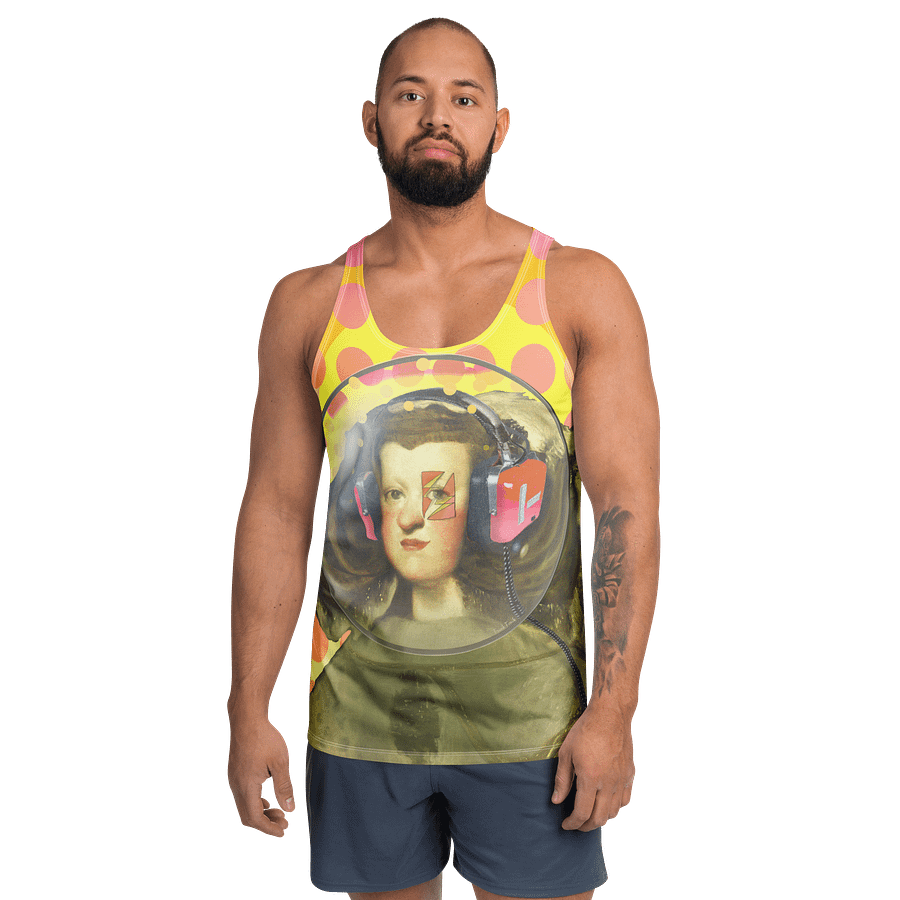 Queen of Space, by Frank Fonik (AM/FM Radio Headphone), classic synth Tribute, Regular fit Tank Top product image (1)
