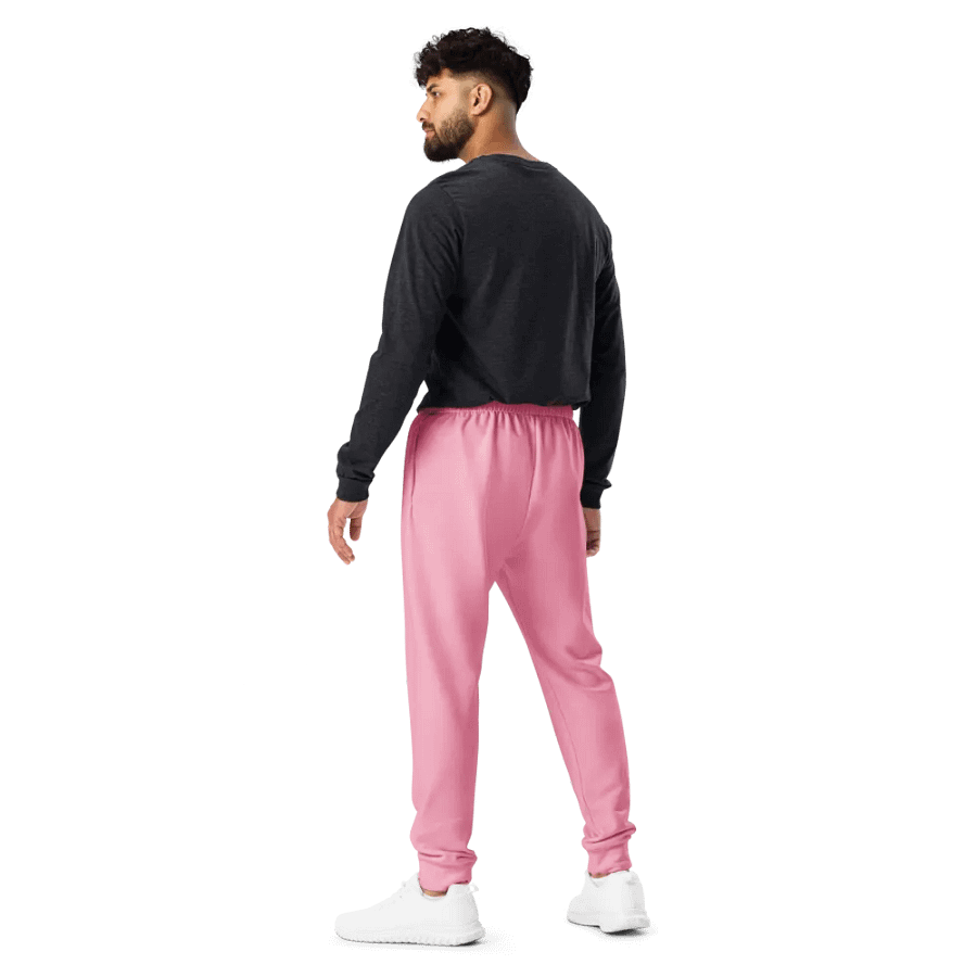 Plain Bubblegum Pink Soft Summer Recycled Polyester Premium Men's Joggers by Treasure Pie product image (10)