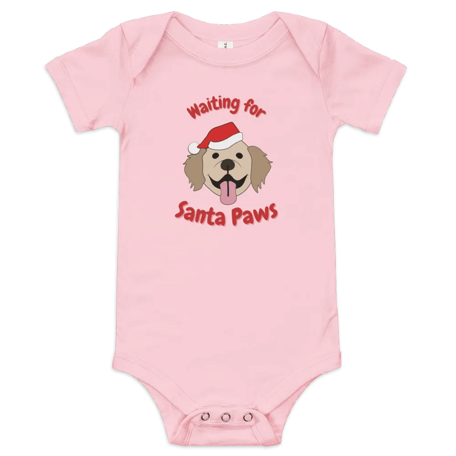 "Santa Paws" Christmas Baby Short Sleeve One-Piece product image (2)