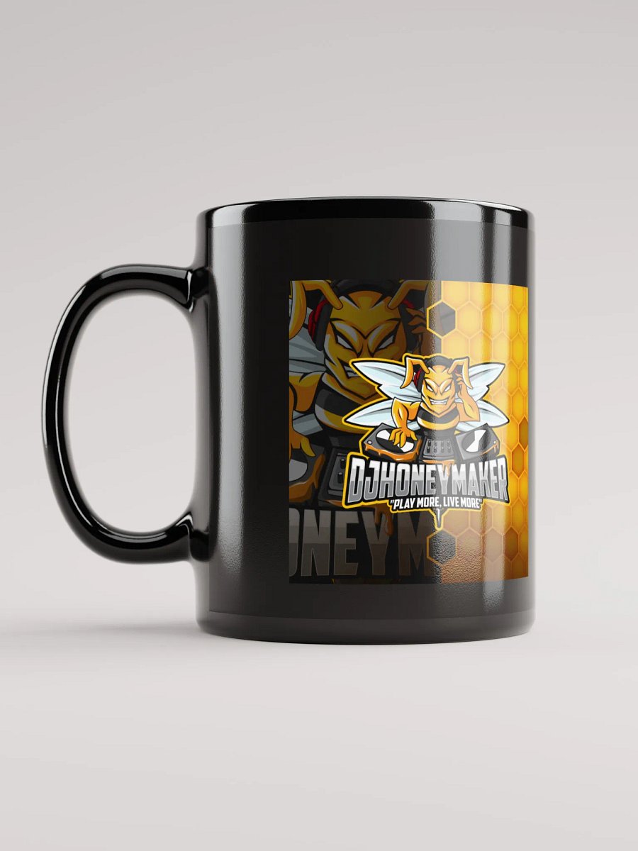 Logo With Texture Black Glossy Mug product image (11)