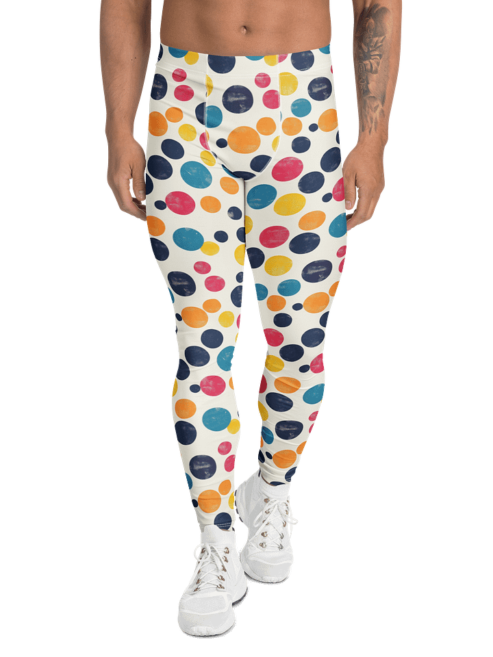 Polka Dot Illusion Vintage Retro Men's Leggings product image (1)