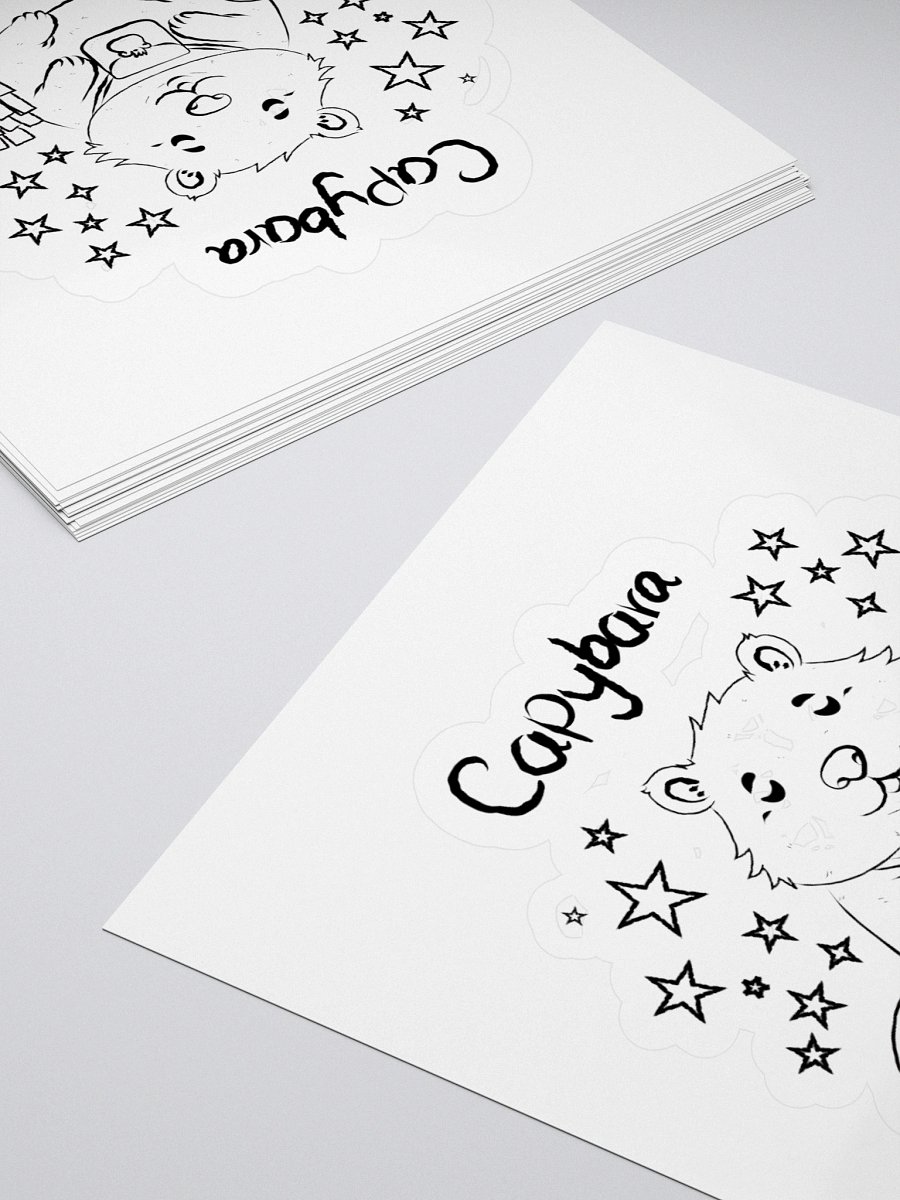 Capybara's Lunch Break Kiss Cut Stickers product image (10)