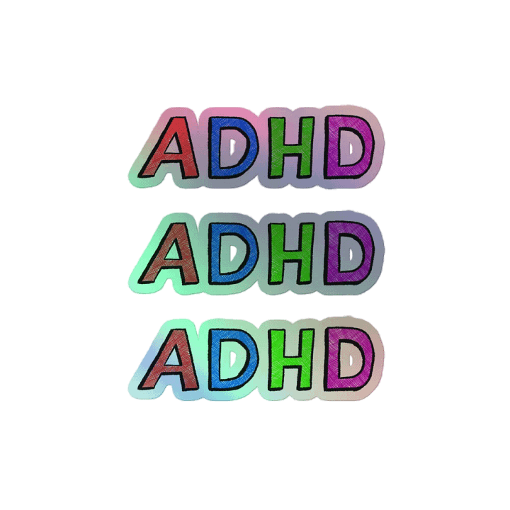 Holographic ADHD Sticker Pack product image (2)
