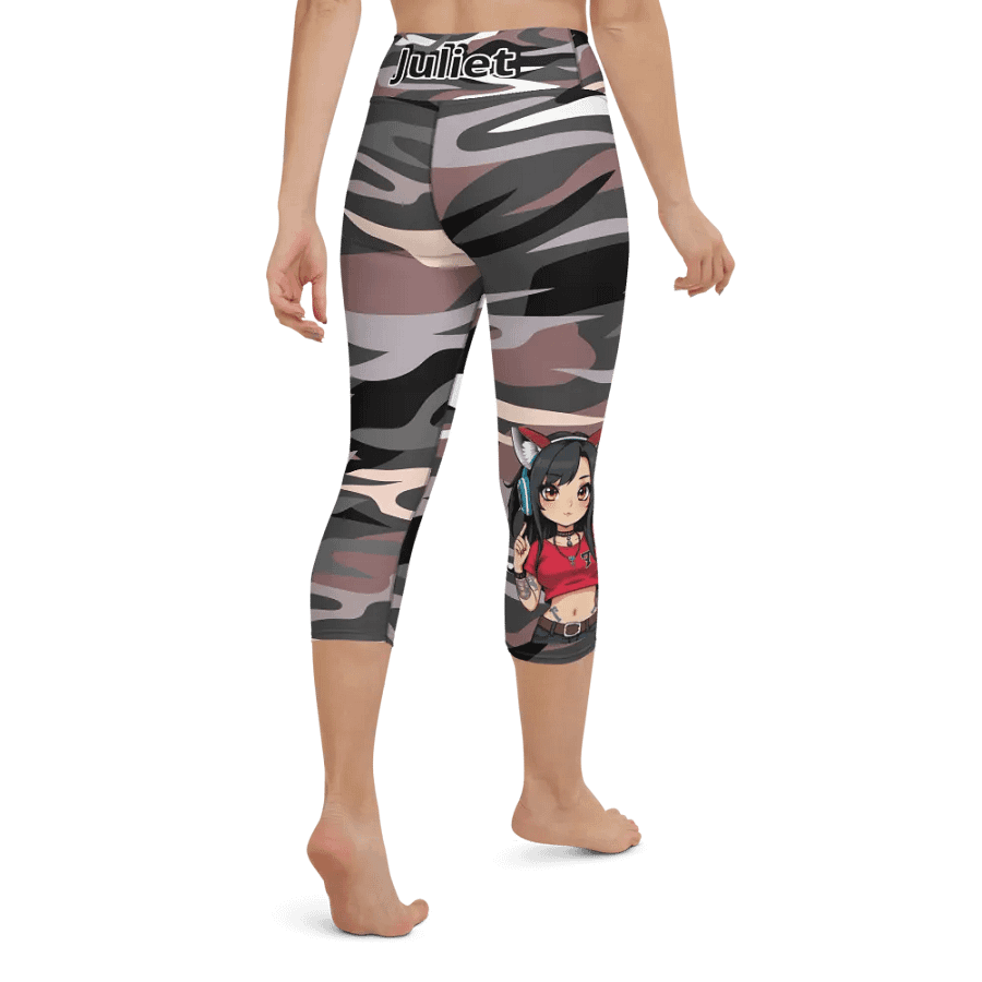 Camouflage Cat Yoga Capri Leggings product image (3)