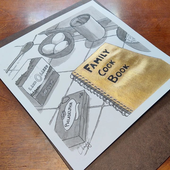 Family Cook Book - Original Drawing product image (1)