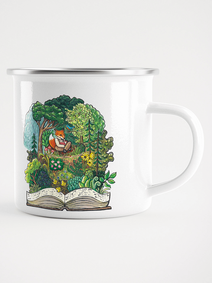 Fantasy Forest Fox Cake - Enamel Mug product image (1)
