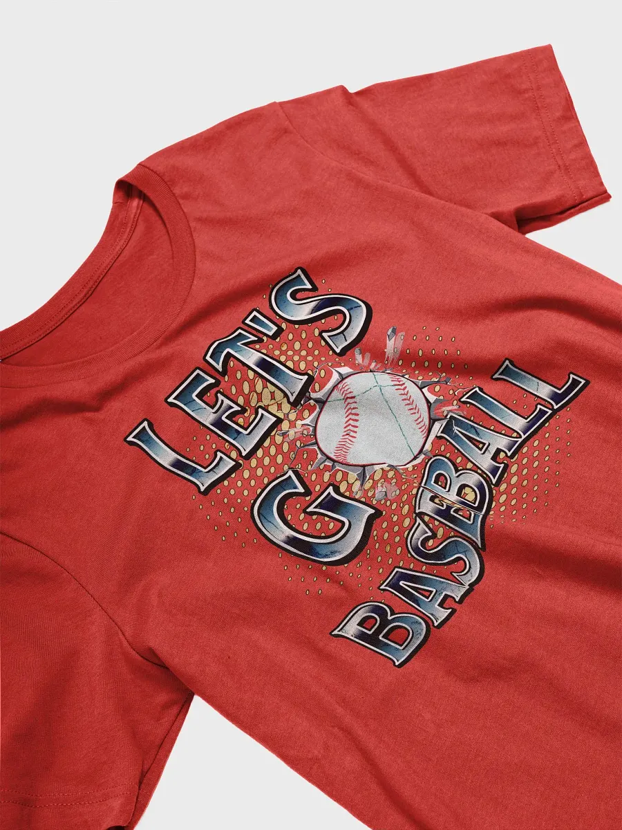 Lets Go Baseball Dynamic Typography T-Shirt product image (50)