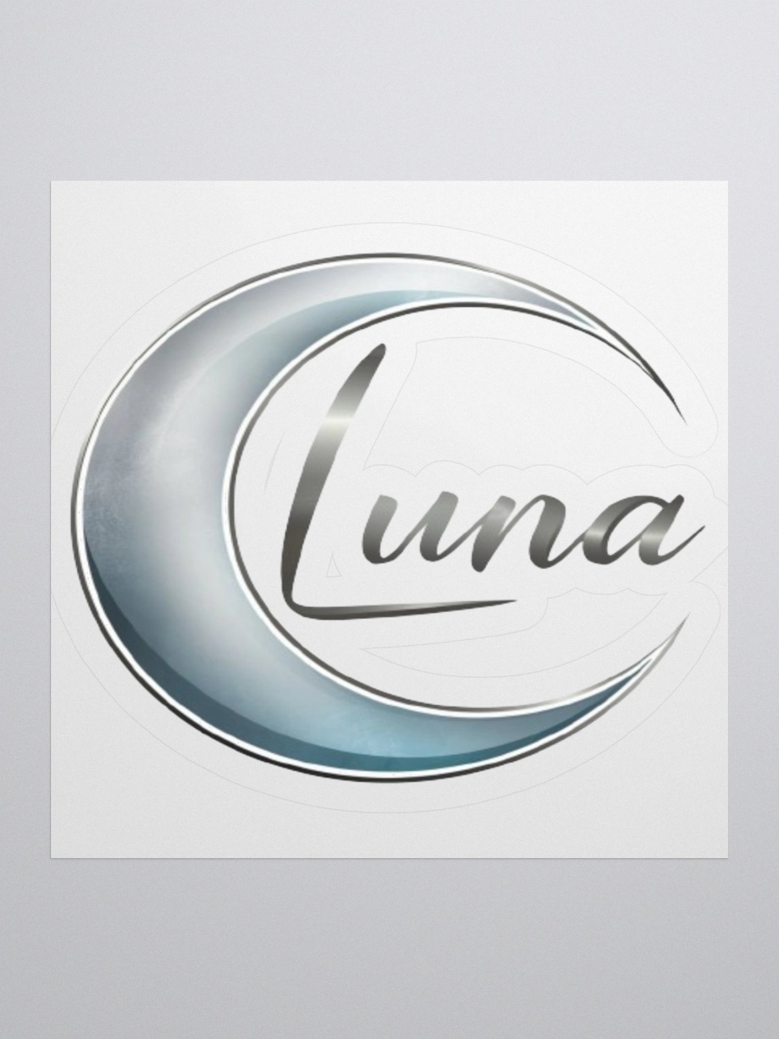 Luna Crescent Moon Vinyl Sticker - Celestial Boho Elegance product image (2)