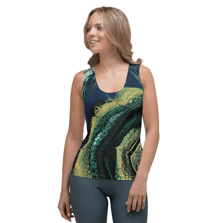 Midnight Halo - Acrylic Ring Pour Tank Top product image (1)