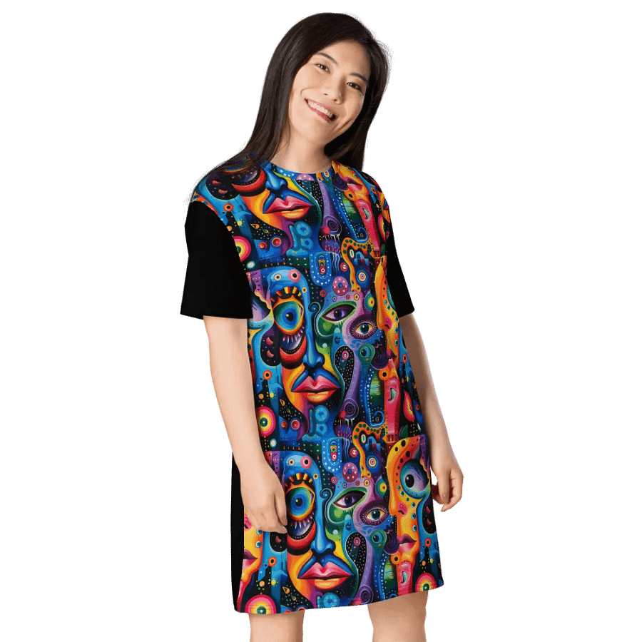 Psychedelic Visions T- Shirt Dress product image (11)