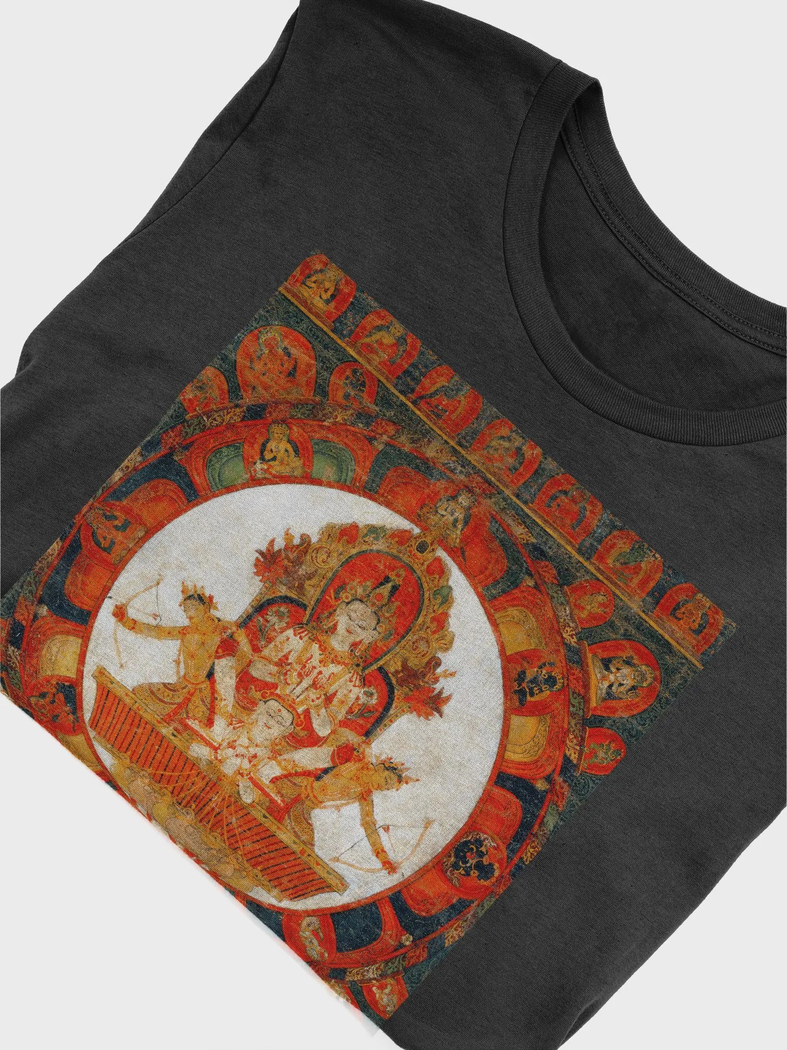 Mandala of Chandra, God of the Moon Traditional Buddhist Thangka Art T-Shirt product image (5)