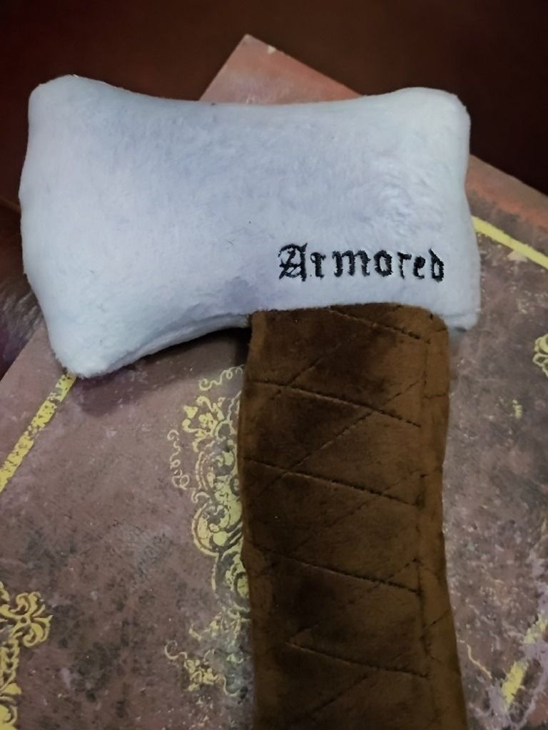 The Armored Kingdom Barkbreaker Axe Squeaky Dog Chew Toy product image (2)