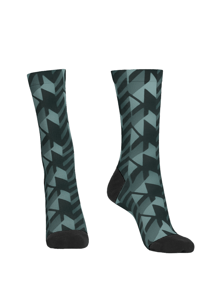 Houndstooth Pattern EcoArt Crew Socks product image (2)