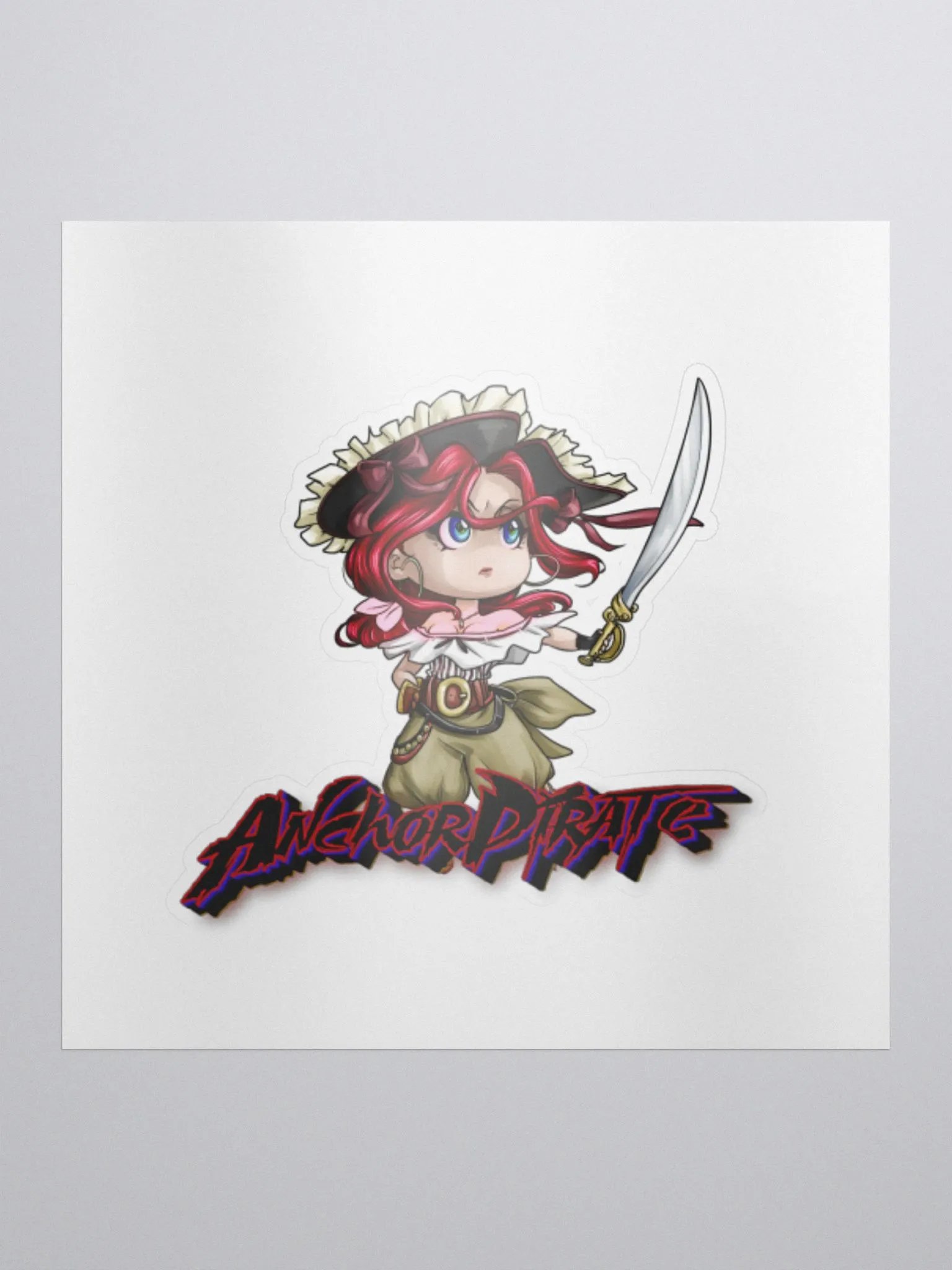Anchor pirate chibi sticker product image (1)