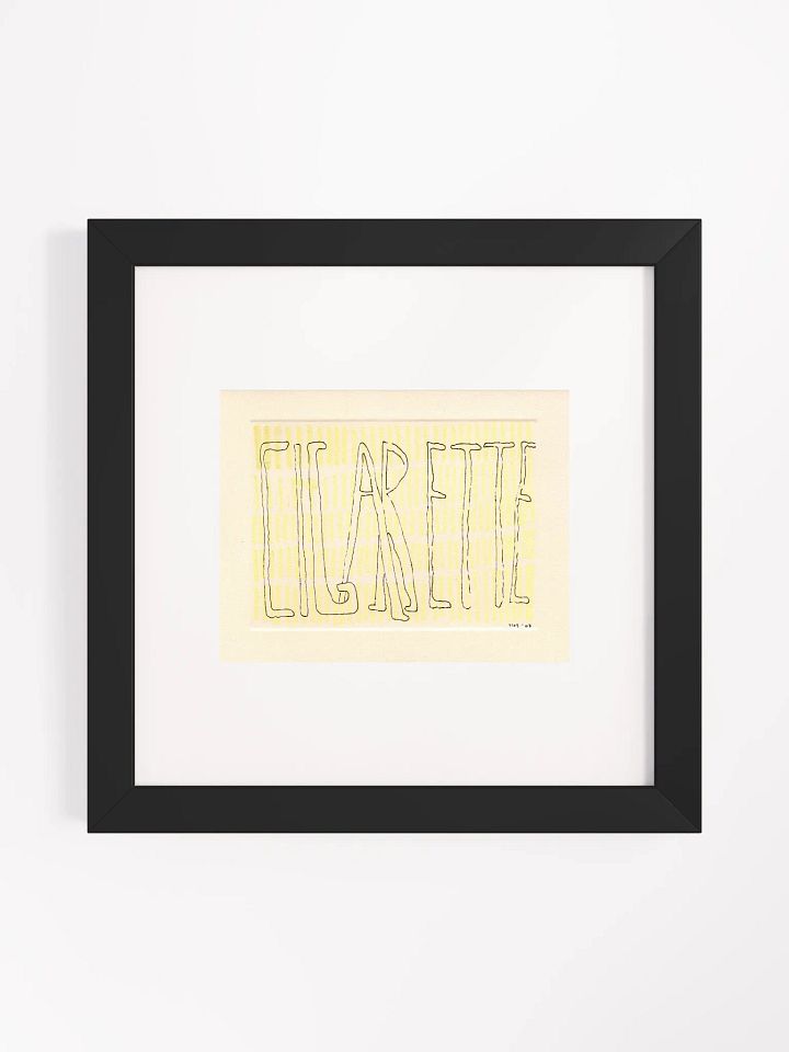 Cigarette Panel Card Print Framed product image (2)