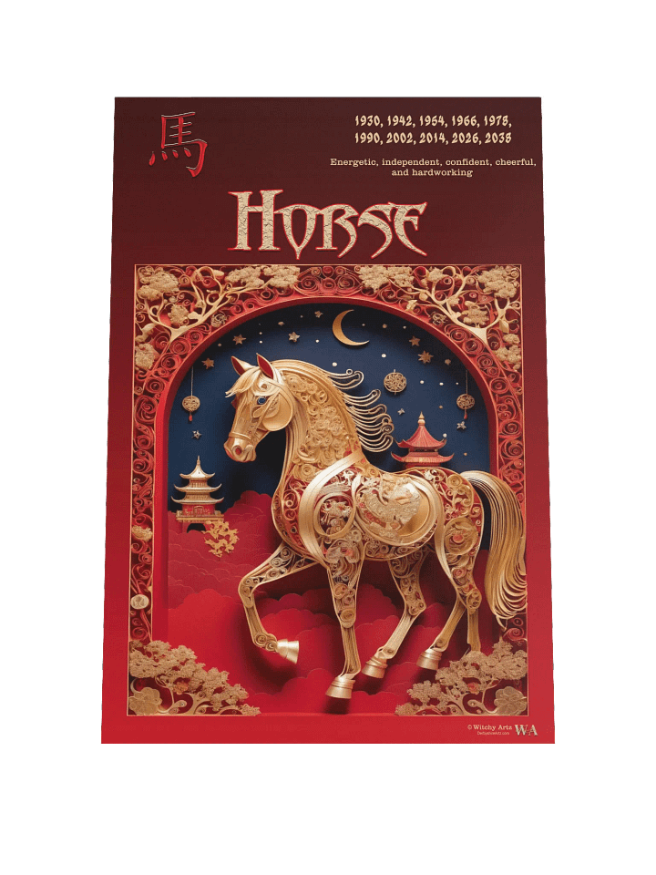 Chinese Zodiac Poster - HORSE product image (3)