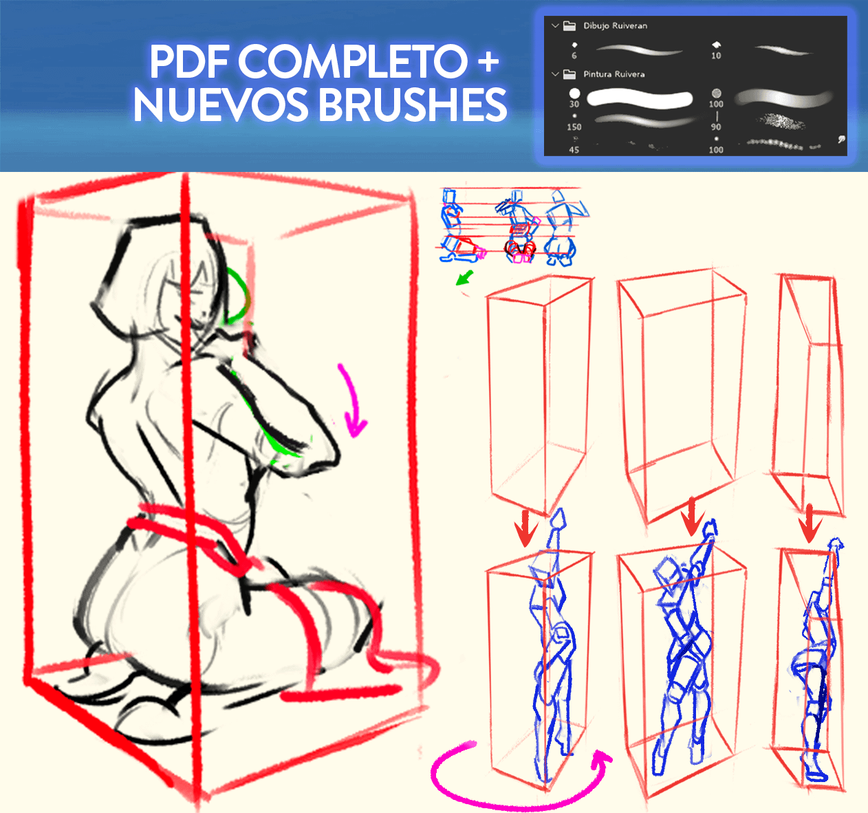DIBUJA ANATOMÍA EN ACCIÓN (Full PDF)+ Pinceles 2025 + Rutina de Prácticas product image (2)
