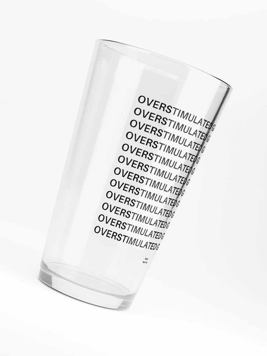 OVERSTIMULATED GIRL SUMMER black pint glass product image (6)