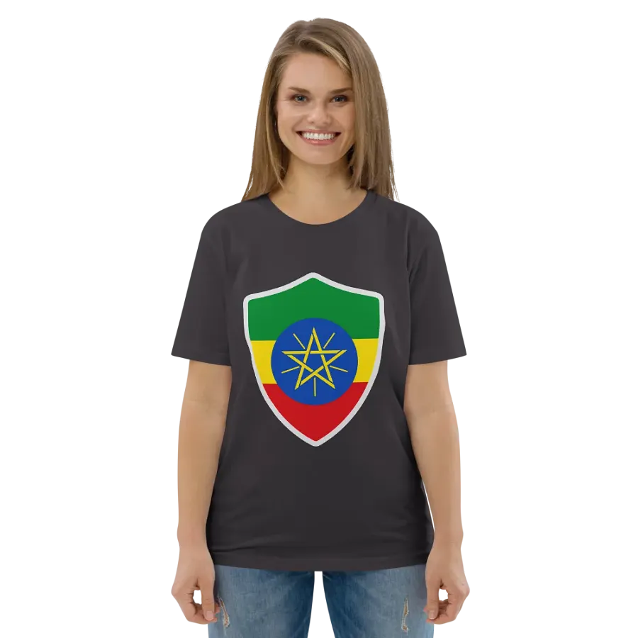 Ethiopian Pride Emblem Organic Tee product image (139)