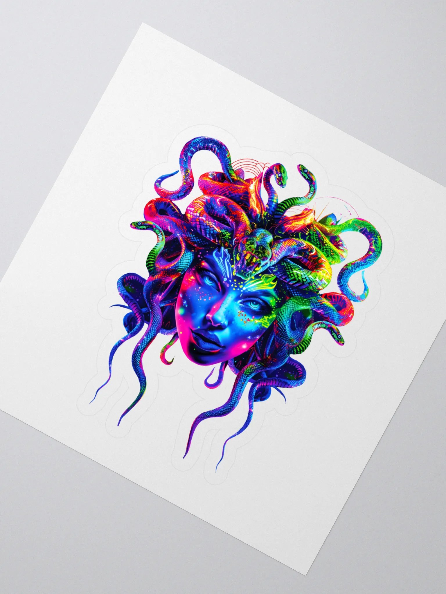 Neon Medusa Kiss Cut Stickers product image (2)
