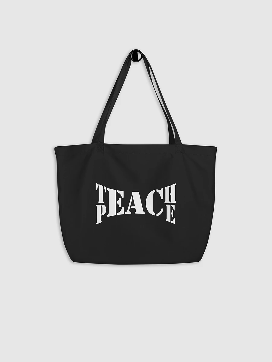 Teach Peace large organic tote bag product image (3)