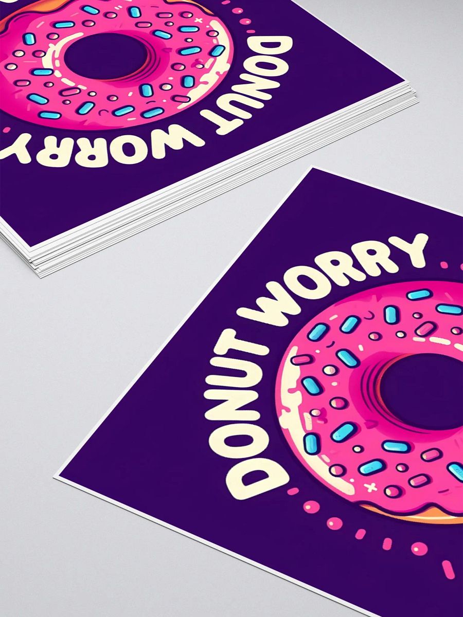 Donut Worry Be Happy Sticker Set product image (10)