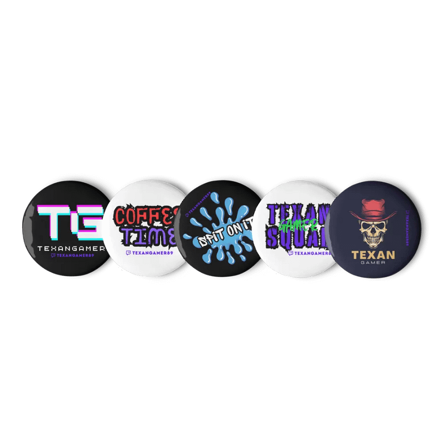 Texan Gamer Pin Buttons Set product image (1)