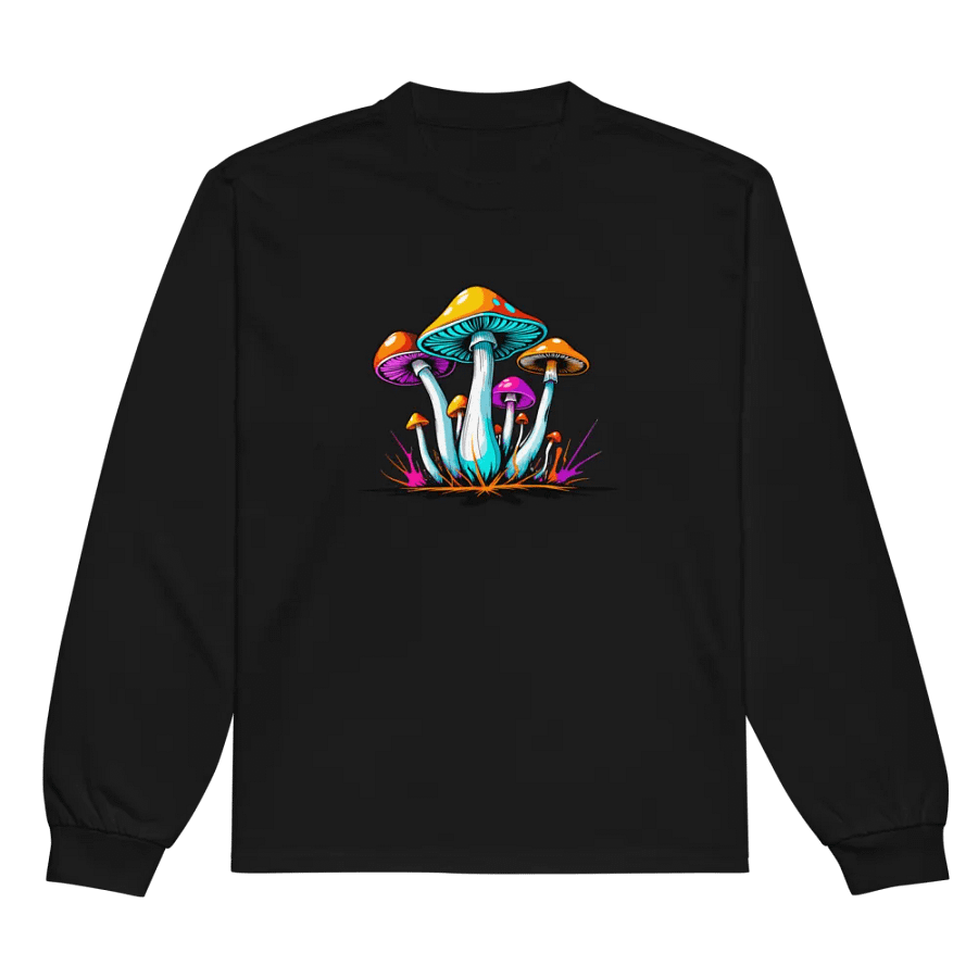 [Groovy Shrooms] Unisex Premium Heavyweight Long Sleeve Shirt product image (5)