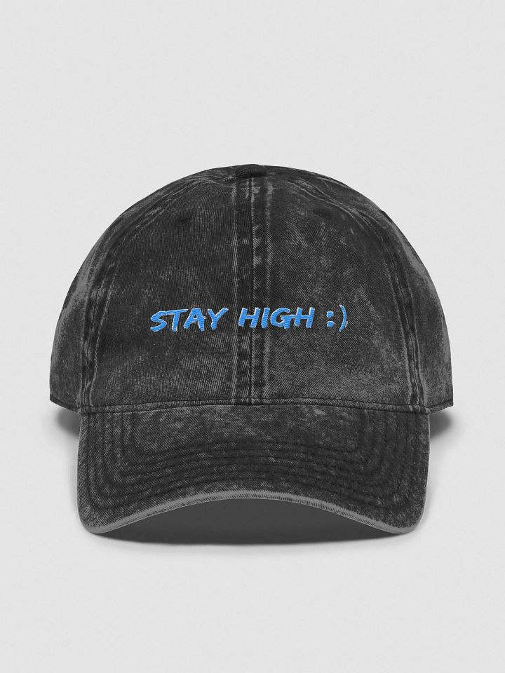Otto Vintage Wash Stay High Dad Hat (Blue Text) product image (1)