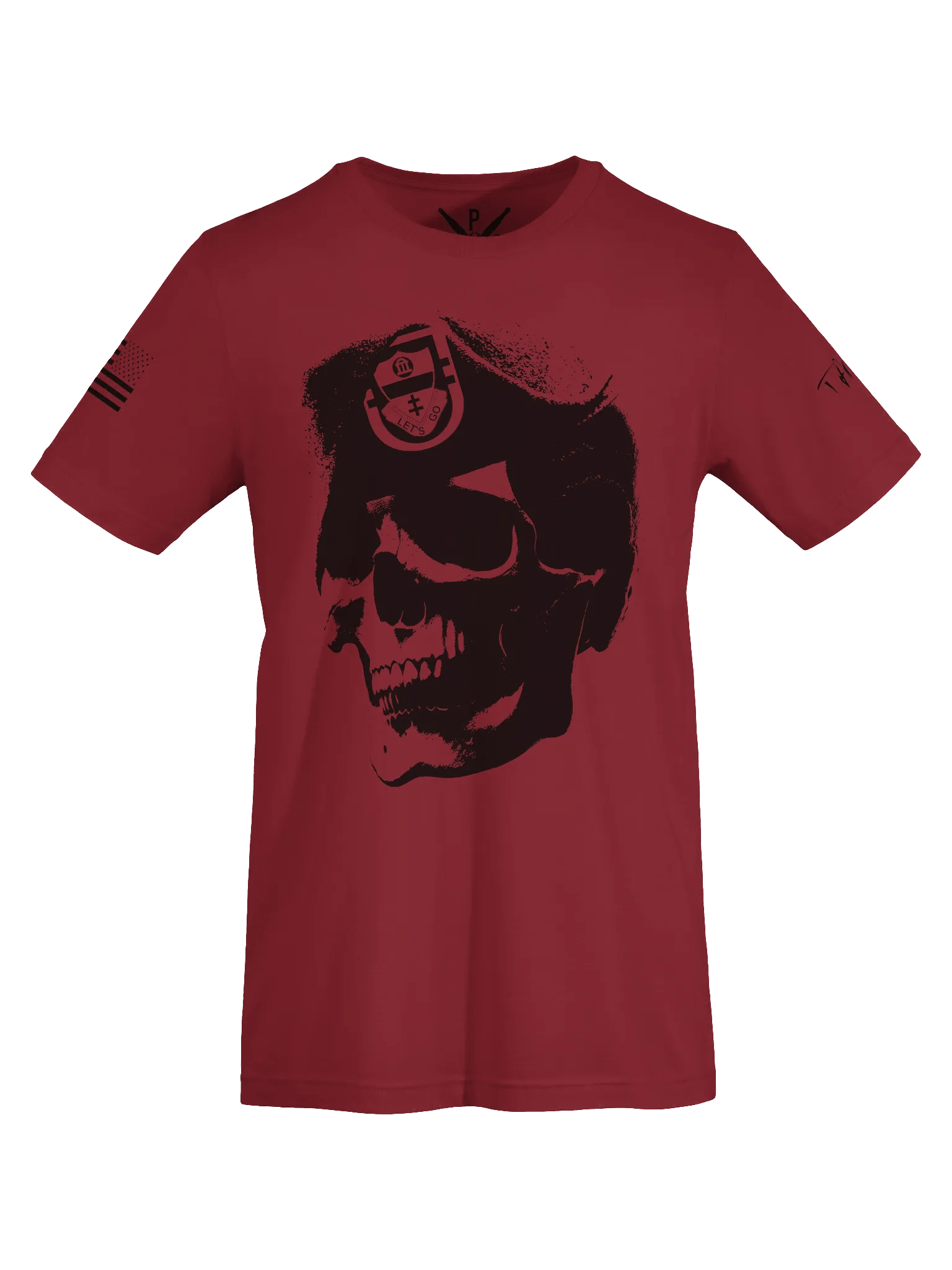 Murdered Out Skull Beret Tshirt product image (7)