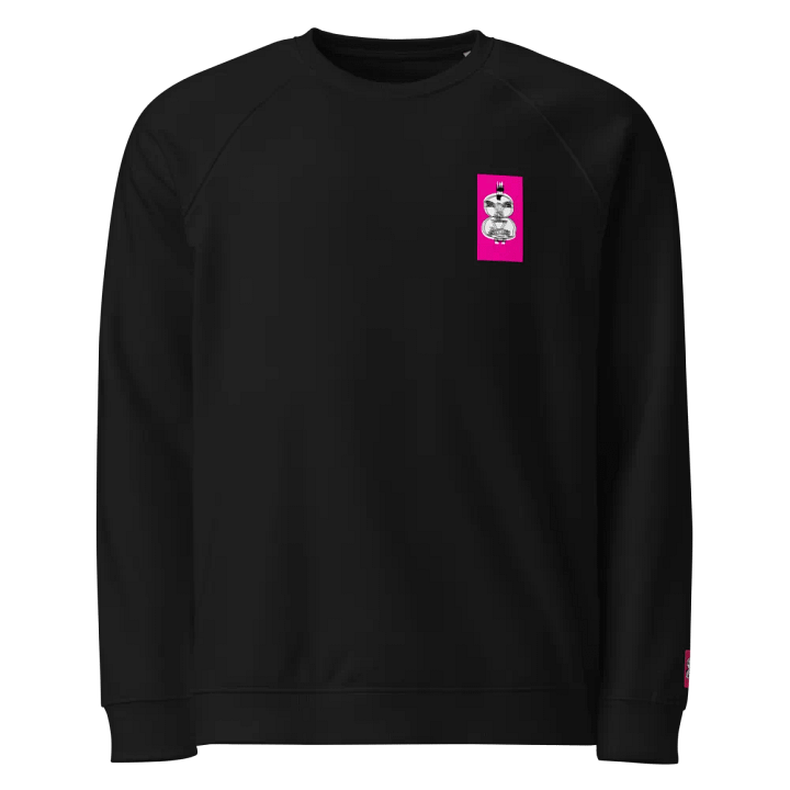 Sustain & Decay Raglan Sweatshirt- Pink Scribble Blur Rooster Logo product image (1)
