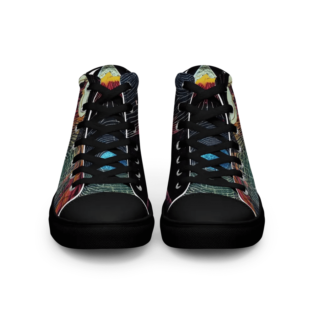 Cosmic Wave Women's premium canvas High Tops product image (3)