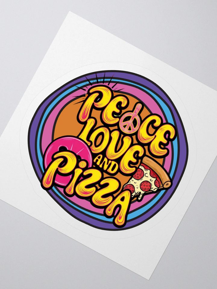Peace, Love, and Pizza Kiss-Cut Stickers product image (4)