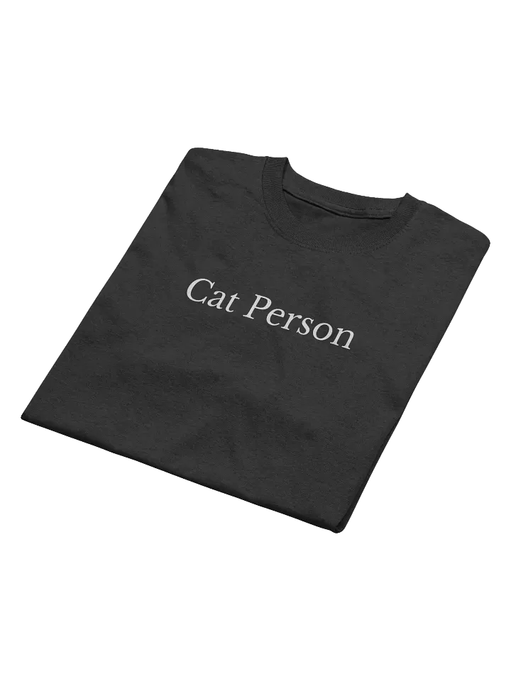Cat Person T-Shirt (Black) product image (1)