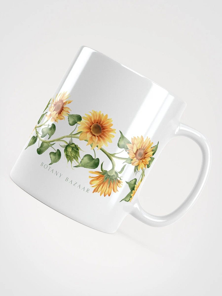 Sunflower Vine White Ceramic Mug product image (4)