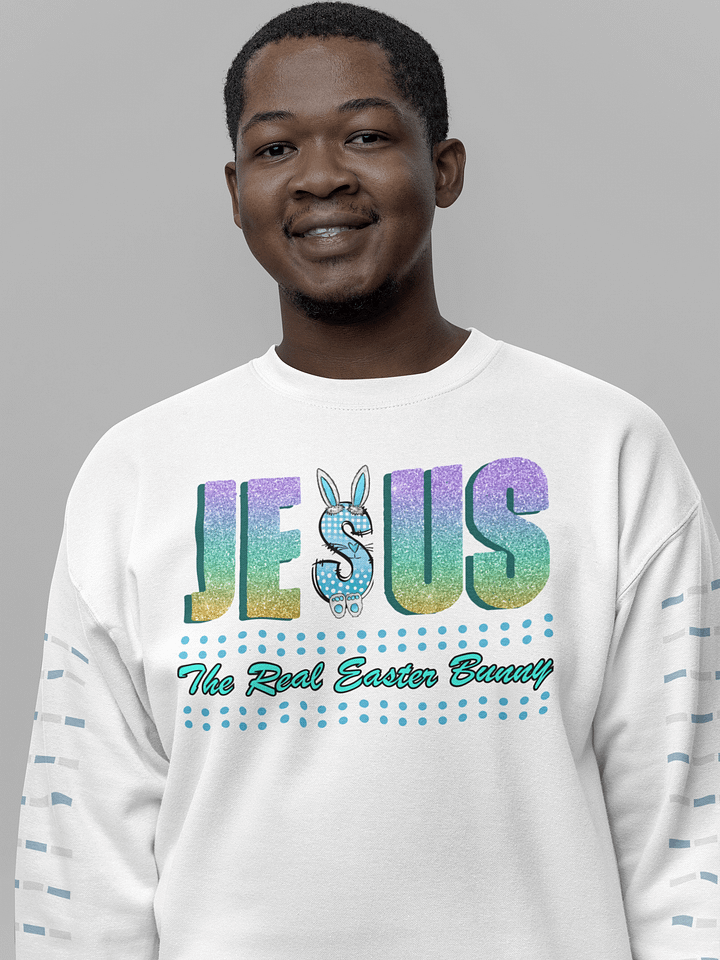 JESUS, The Real Easter Bunny, Christian Easter Premium Sweatshirt product image (6)