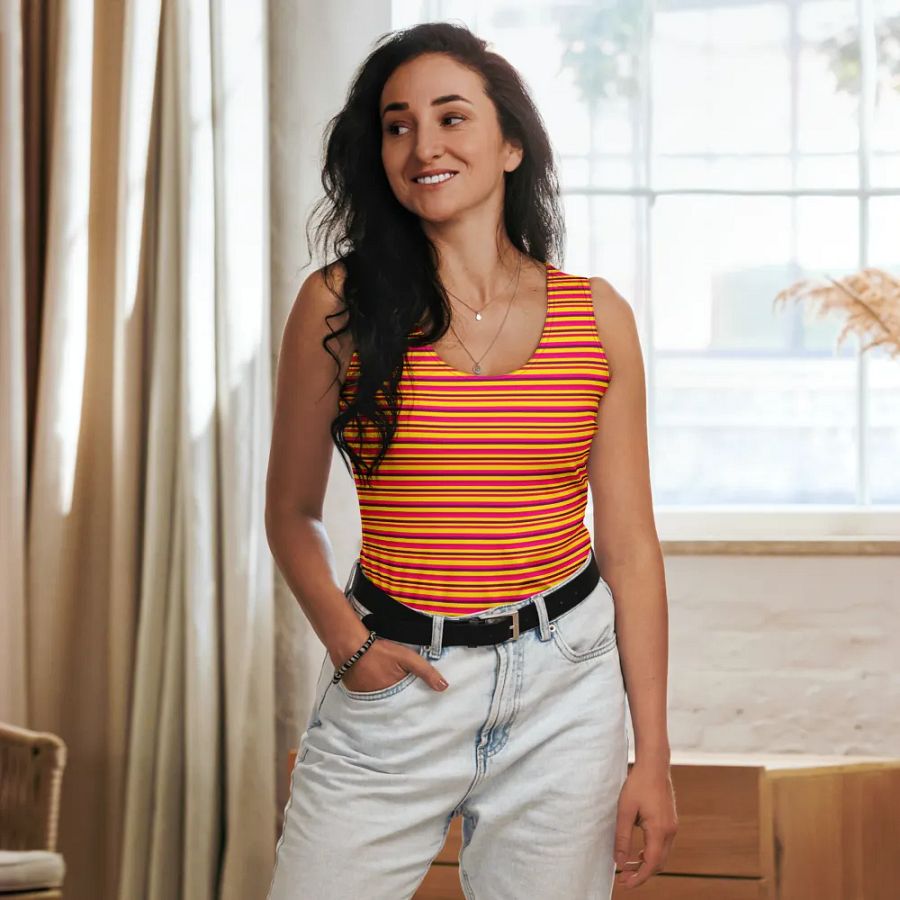 Retro Racer Stripes All-Over Tank Top product image (8)