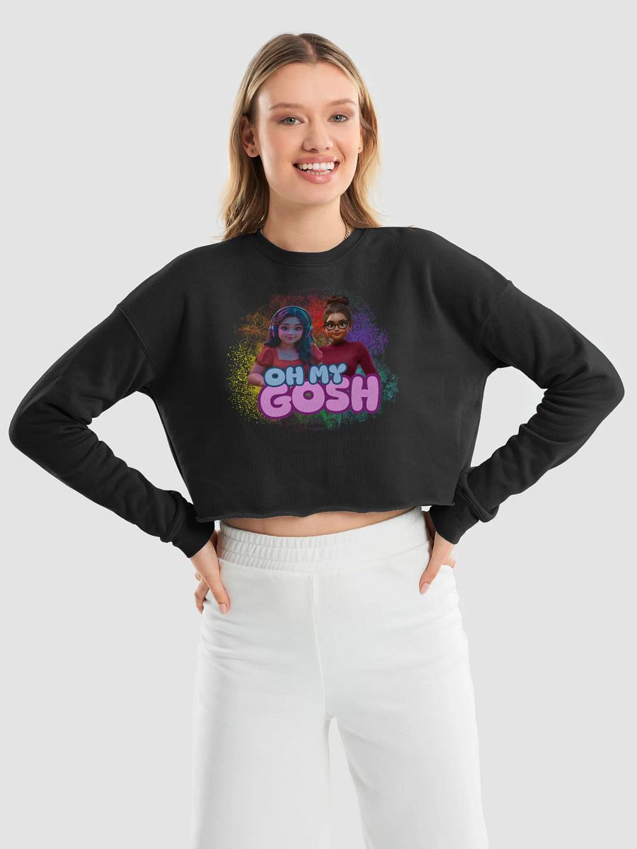 "Oh My Gosh" Women's Fleece Crop Sweatshirt product image (9)